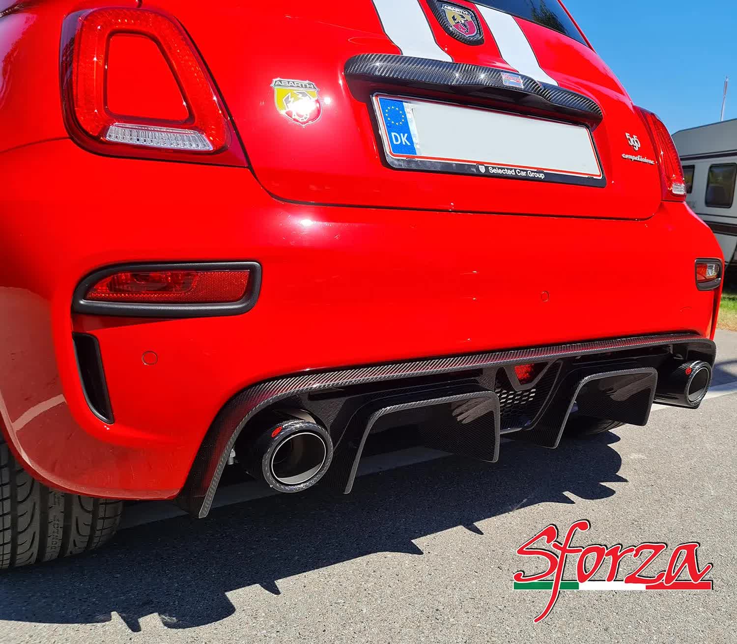 ABARTH595ドライカーボン製リアディフューザー”595スタイル ABARTH595ドライカーボン製リアディフューザー”595スタイル